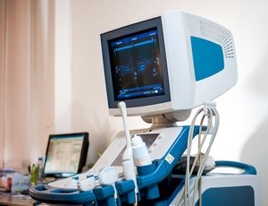 Medical ultrasonography machine at hospital
